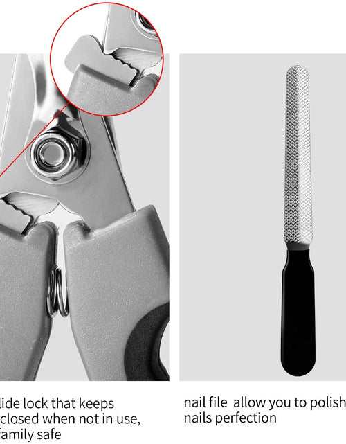 Load image into Gallery viewer, Dog Nail Clippers,Dog Nail Trimmers for Large Breed Dog with Quick Sensor,Safari Professional Cat Nail Clipper with Safety Guard and Nail File.
