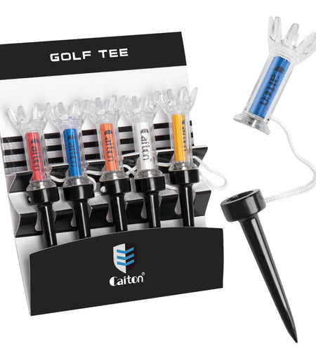 5PCS Magnetic Plastic Golf Tee Set, 360° Bounce, 3 Sizes – Premium Golf Accessories to Improve Accuracy and Performance